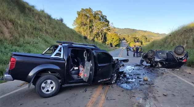 Acidente com 3 vítimas fatais em Divinolândia- Foto redes sociais.
